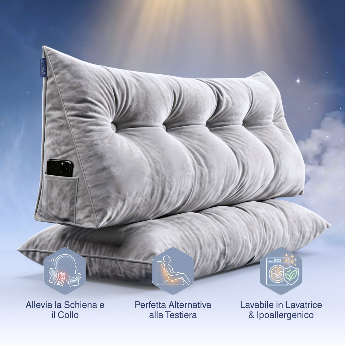 OrthoBack™ - Cuscino Schienale per il Letto