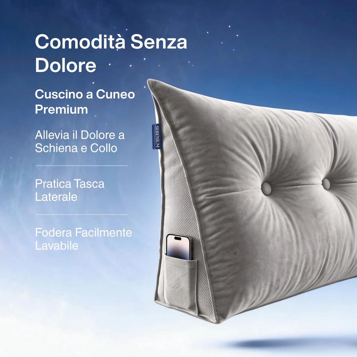 OrthoBack™ - Cuscino Schienale per il Letto