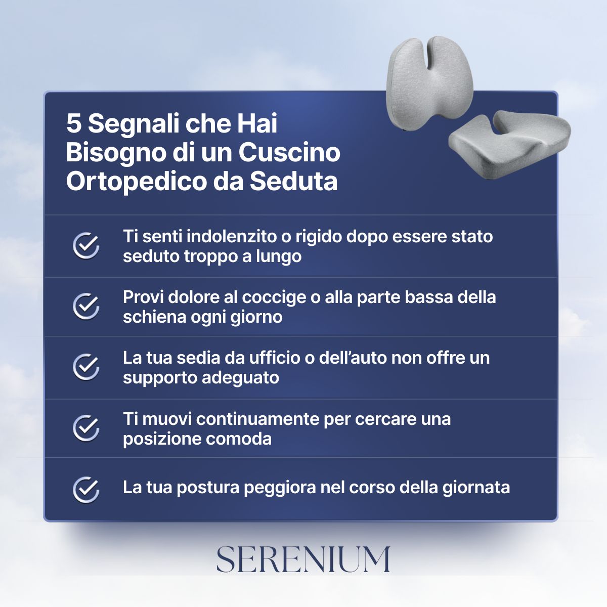 OrthoSupport ™ – Cuscino Posturale da Ufficio