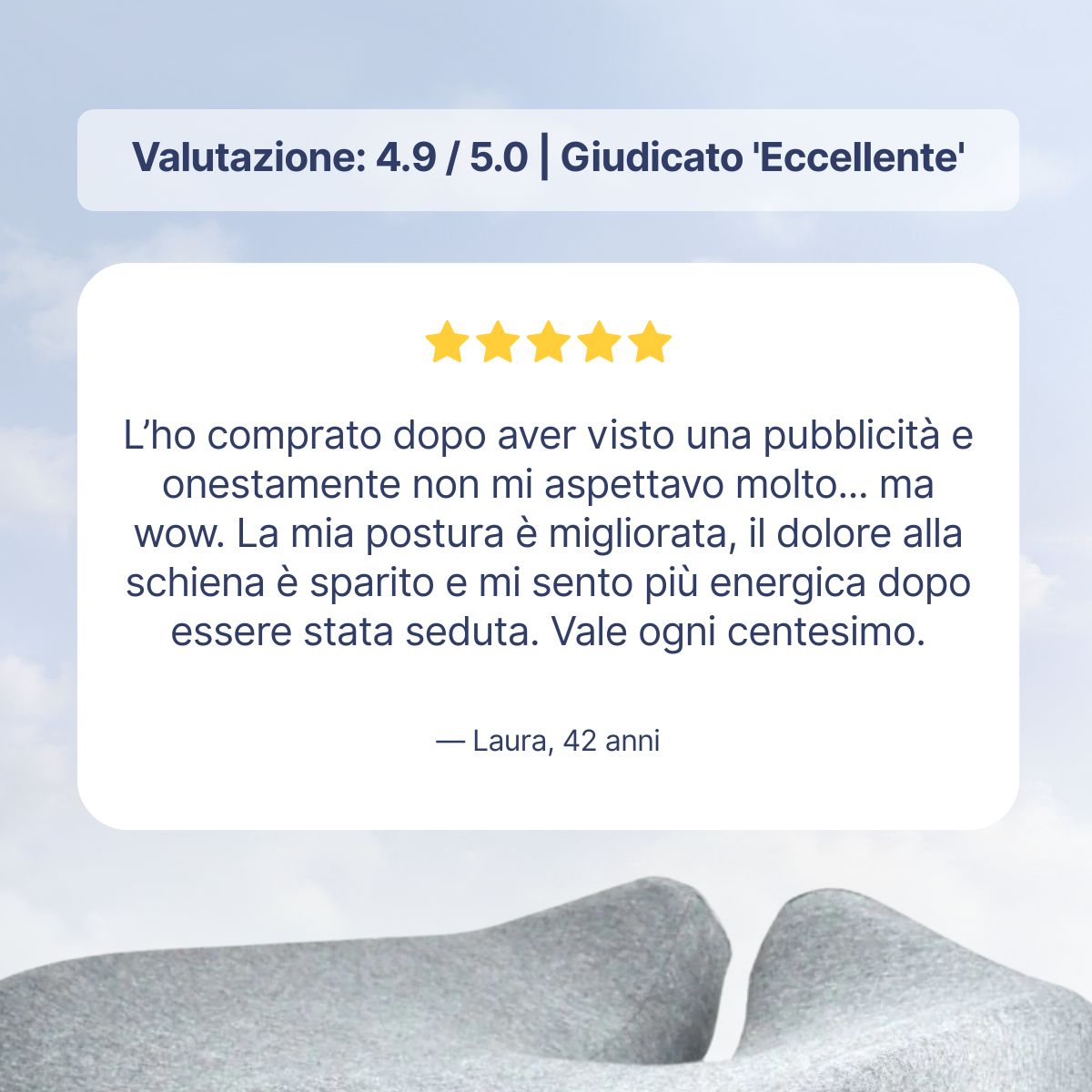 OrthoSupport™ – Cuscino Posturale per Sedia da Ufficio