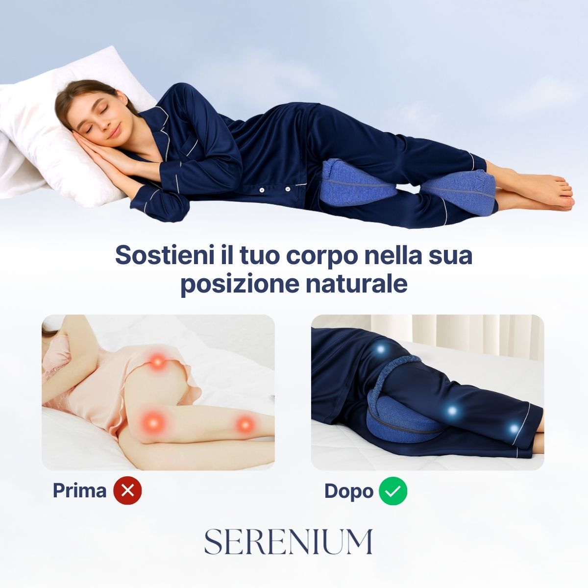 OrthoEase™ – Cuscino Gambe Sciatica e Anche