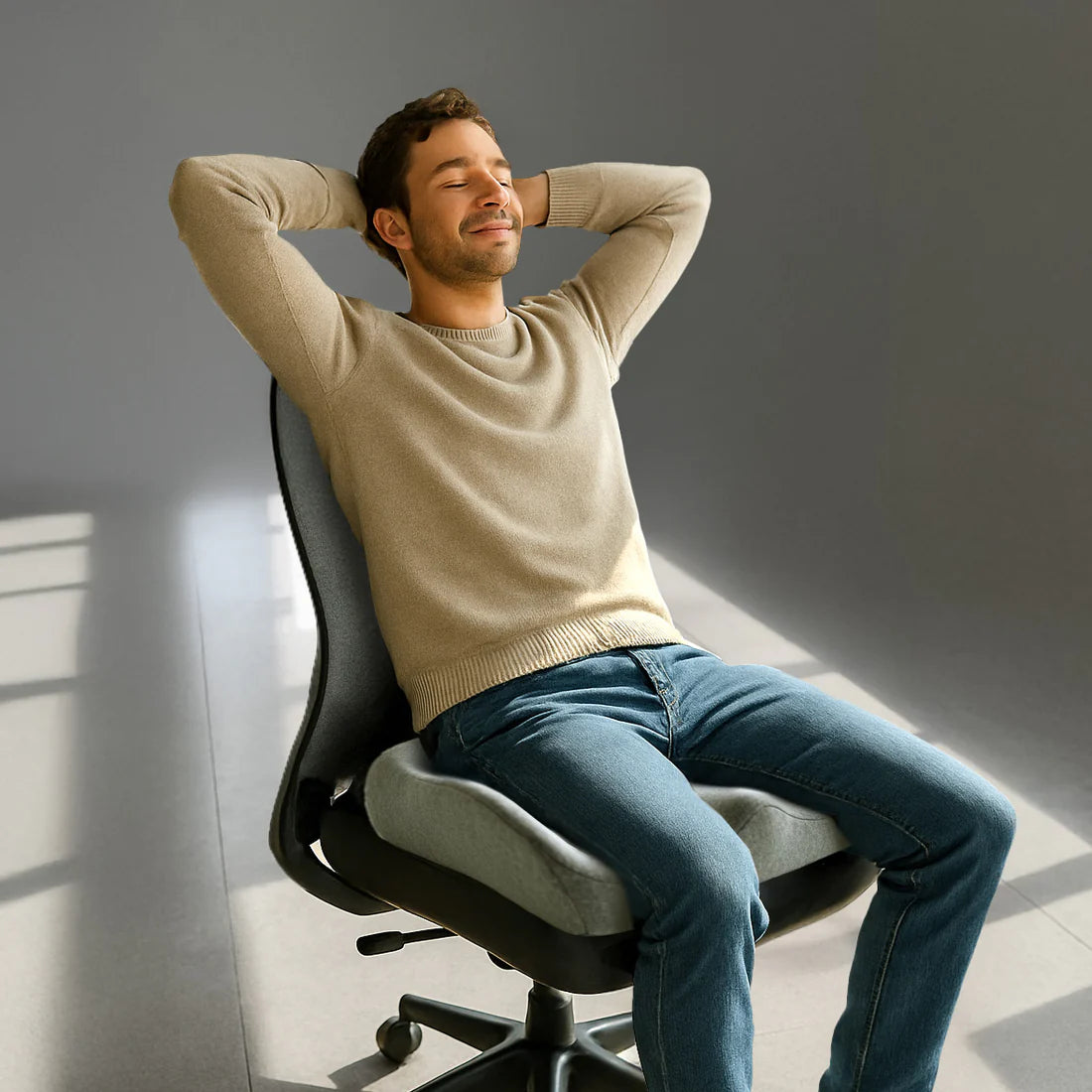 Cuscino Ergonomico Per Sedia Con Supporto Lombare - Cuscino Da Seduta Per Ufficio, Auto, Poltrona - Fodera Rimovibile E Lavabile